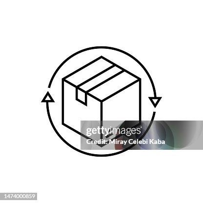 Return Cargo Line Icon Return Cargo Line Icon