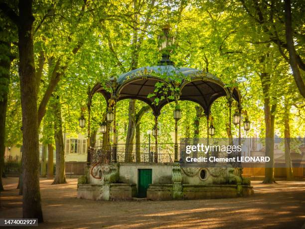 bandstand in the pépinière public park, nancy, france - 南西 個照片及圖片檔