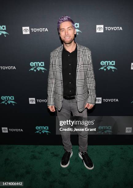 Executive Board Co-Chair Lance Bass attends the Environmental Media Association IMPACT Summit at Pendry West Hollywood on March 16, 2023 in West...