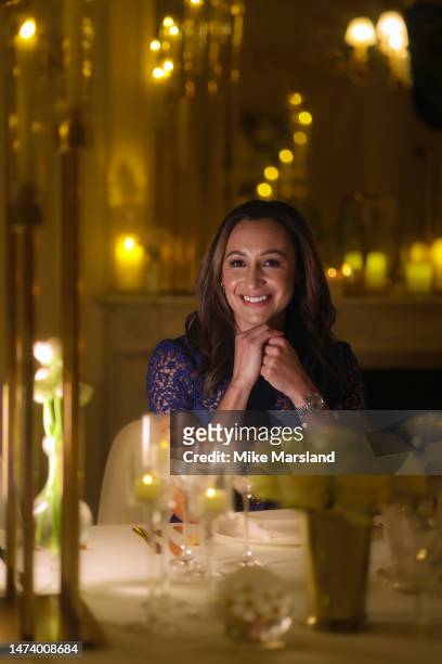 Jessica Ennis-Hill Hosts Exclusive Talk & Dinner at OMEGA Her Time House on March 16, 2023 in London, England.