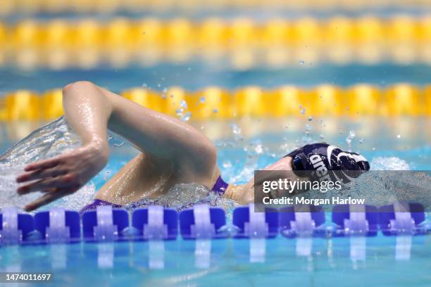 Scarlett Humphrey of Great Britain competes in the Women MC 100m Freestyle heats during Day One of the Citi Para Swimming World Series inc. British...