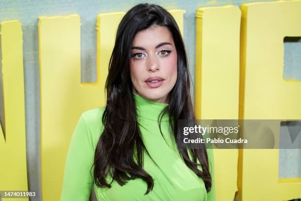 Aida Domenech, aka Dulceida attends the premiere of "Sin Huellas" at Cine Callao on March 16, 2023 in Madrid, Spain.