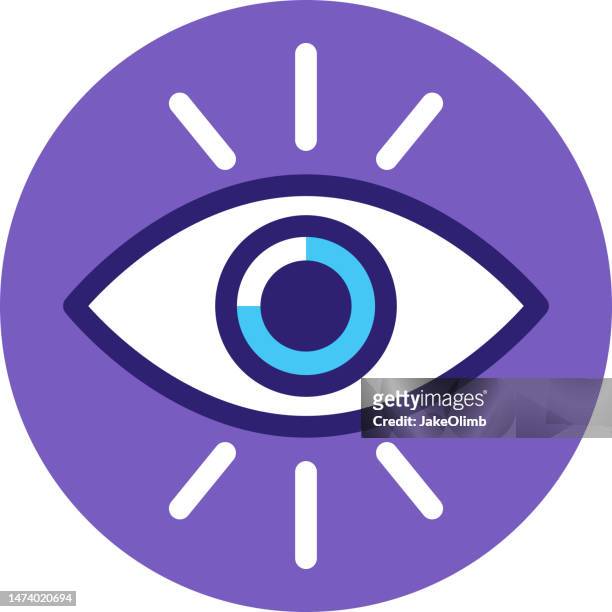 eye icon line art - vision icon stock illustrations