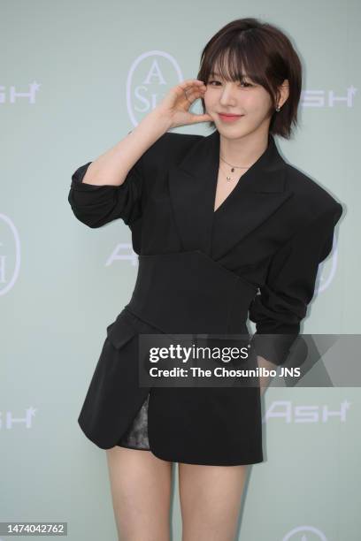 South Korean singer Son Seung-wan, a.k.a Wendy of Red Velvet attends the "ASH" 2023 S/S Season Presentation Photocall at cociety seoul forest on...