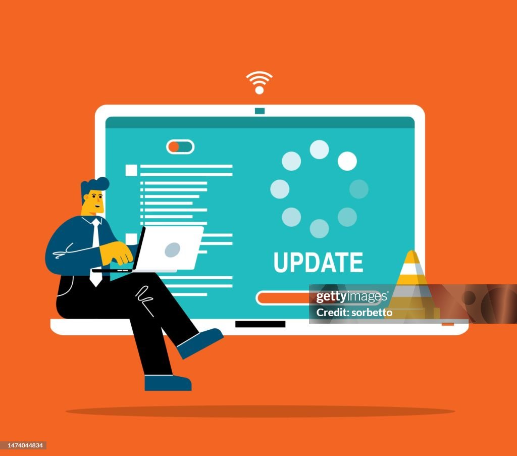 User updating operation system - Businessman
