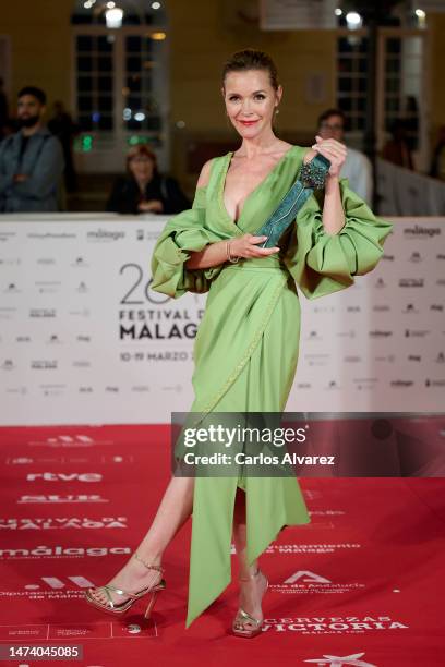 Maria Esteve attends the '20.000 Especies de Abejas' premiere during the 26th Malaga Film Festival at the Cervantes Theater on March 16, 2023 in...