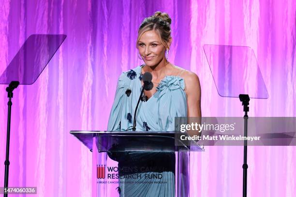 Jamie Tisch speaks onstage during The Women's Cancer Research Fund's An Unforgettable Evening Benefit Gala at Beverly Wilshire, A Four Seasons Hotel...