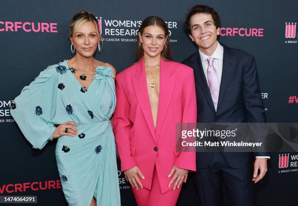 Jamie Tisch, Elizabeth Tisch and Zachary Tisch attend The Women's Cancer Research Fund's An Unforgettable Evening Benefit Gala at Beverly Wilshire, A...