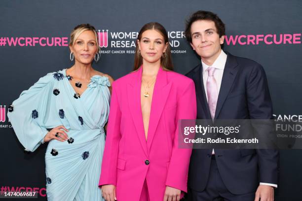 Jamie Tisch, Elizabeth Tisch, and Zachary Tisch attend the Women's Cancer Research Fund's An Unforgettable Evening Benefit Gala 2023 at Beverly...