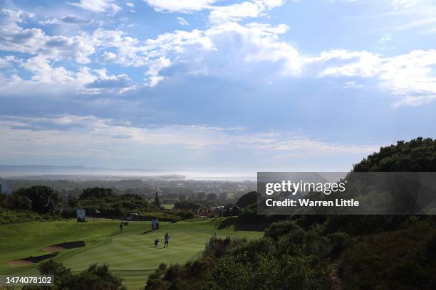 General view of play on the 17th green on Day Two of the SDC Championship 2023 at St. Francis Links on March 17, 2023 in South Africa.