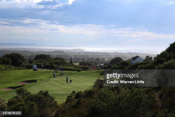 General view of play on the 17th green on Day Two of the SDC Championship 2023 at St. Francis Links on March 17, 2023 in South Africa.