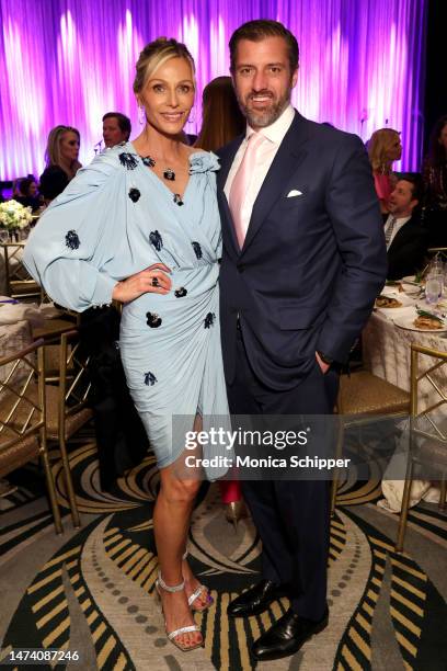 Jamie Tisch, Co-founder and Gala Chair, WCRF and Justin Douglas attend An Unforgettable Evening at Beverly Wilshire, A Four Seasons Hotel on March...