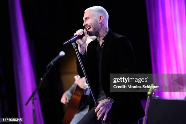 Adam Levine of Maroon 5 performs onstage during An Unforgettable Evening at Beverly Wilshire, A Four Seasons Hotel on March 16, 2023 in Beverly...