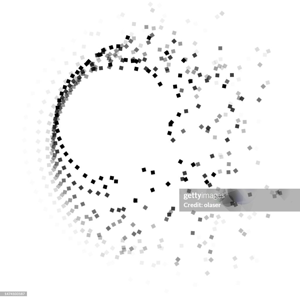 Circle Pattern Of Squares Dissolving Right High-Res Vector Graphic ...