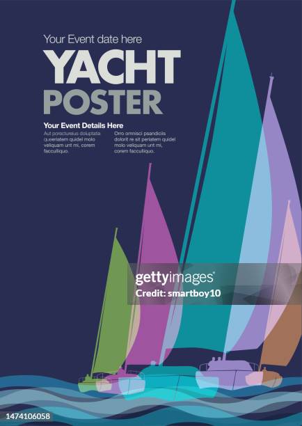 sailing boats or yachts - sailboat racing stock illustrations