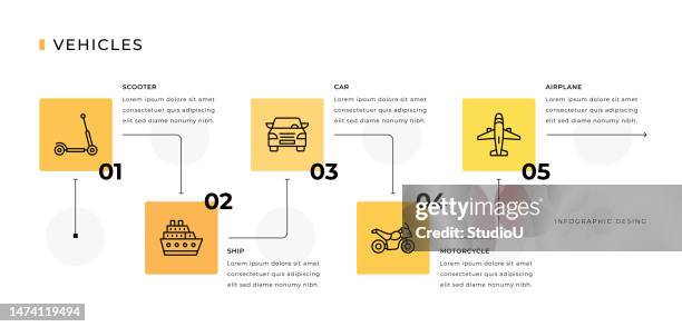 vehicles infographic design - electric motorsport stock illustrations