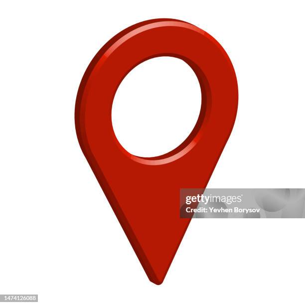 shopping or map marker isolated icon for apps and websites - stecknadelsymbol stock-fotos und bilder