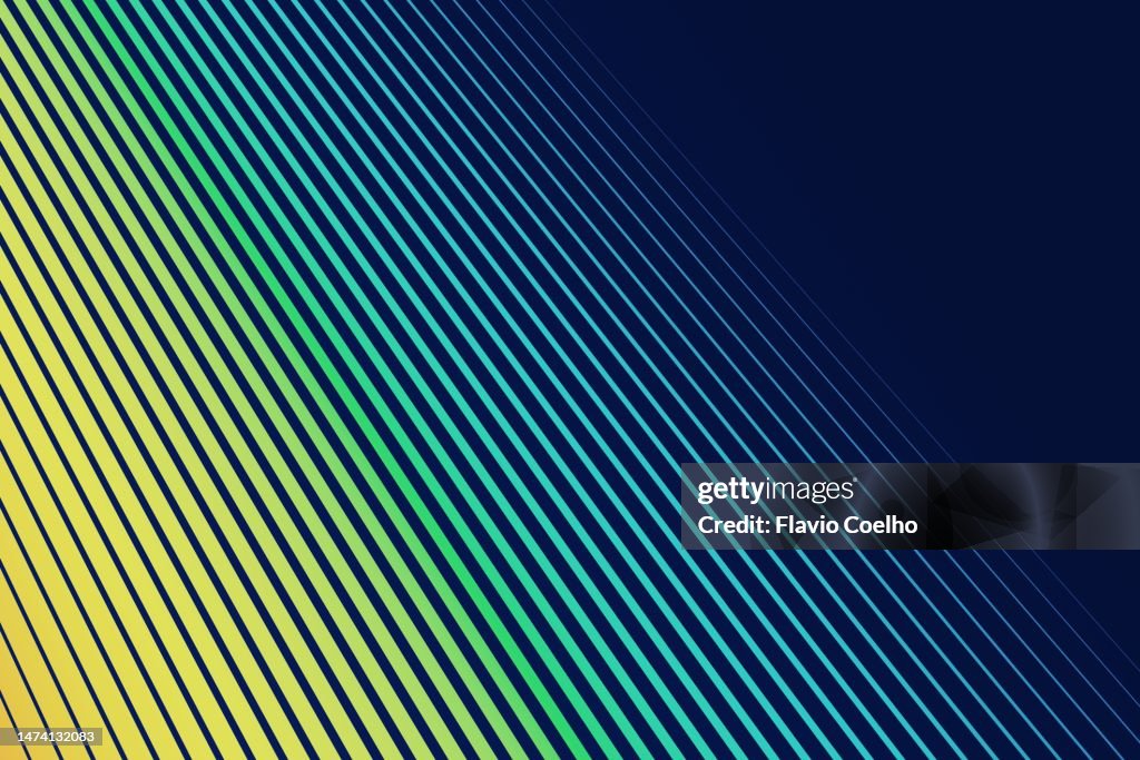 Slanted lines progression from yellow to blue