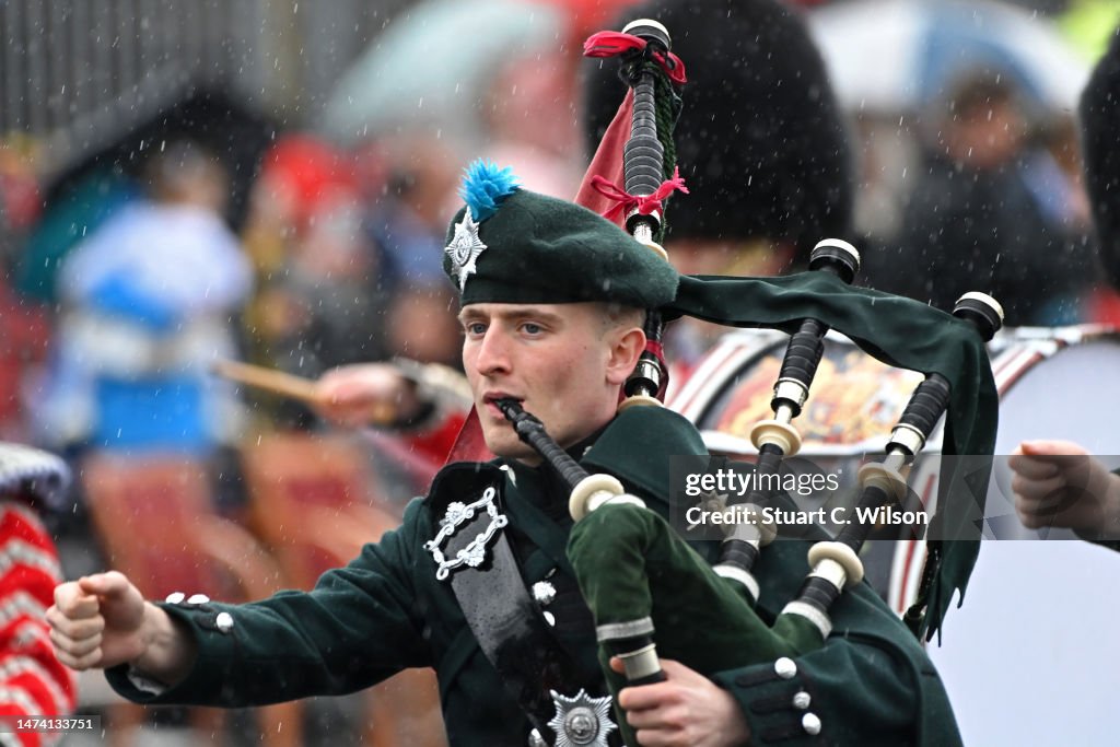 The Prince And Princess Of Wales Attend The St. Patrick's Day Parade