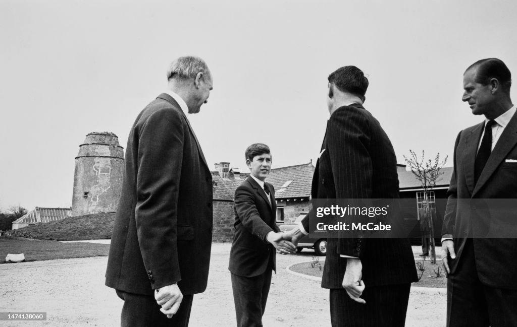 Prince Charles Arrives At Gordonstoun