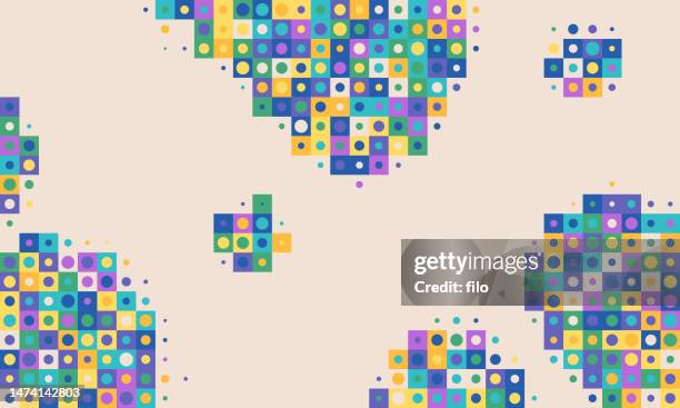 abstract dot texture matrix pattern background - game programming stock illustrations
