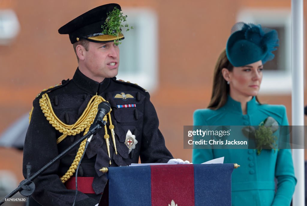 The Prince And Princess Of Wales Attend The St. Patrick's Day Parade