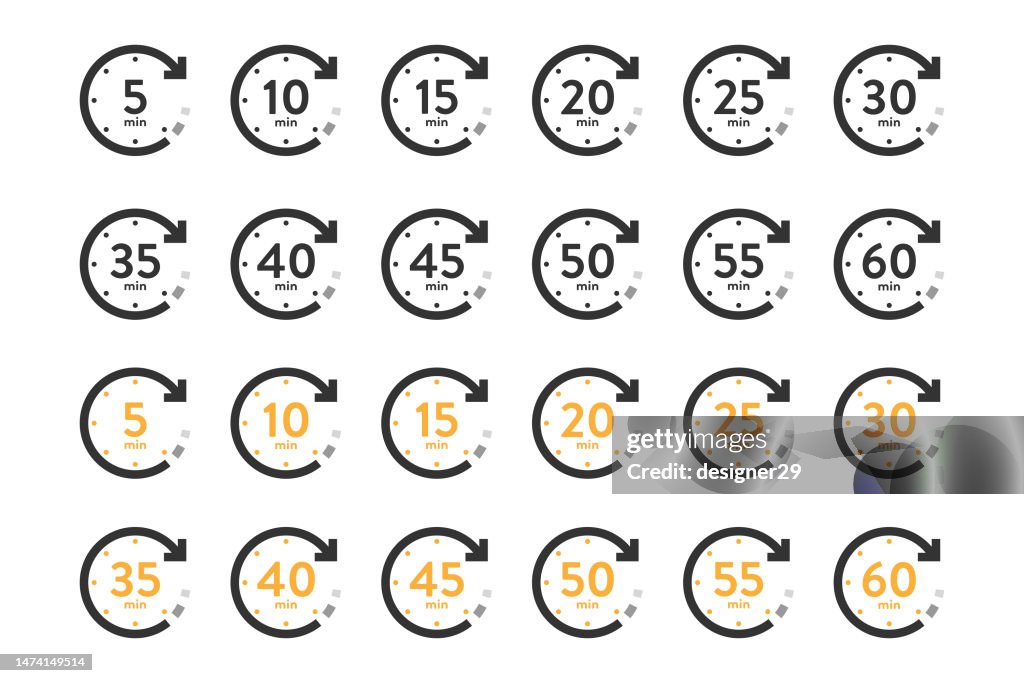 Timer Icon Set.
