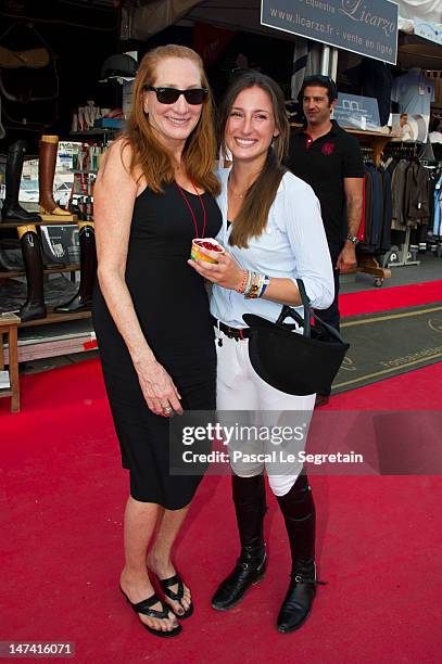 Patti Scialfa and daughterJessica Springsteen attend the Monaco International Jumping as part of Global Champion Tour on June 29, 2012 in...