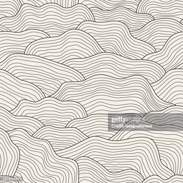 bildbanksillustrationer, clip art samt tecknat material och ikoner med seamless abstract mushroom gills vector pattern - hypha