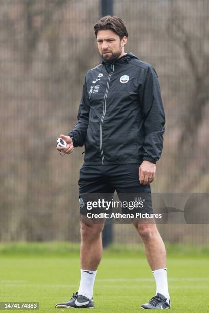 Russell Martin during the Swansea City Training Session at Fairwood Training Ground on February 24, 2023 in Swansea, Wales.
