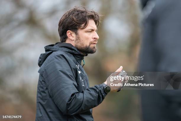 Russell Martin during the Swansea City Training Session at Fairwood Training Ground on February 24, 2023 in Swansea, Wales.
