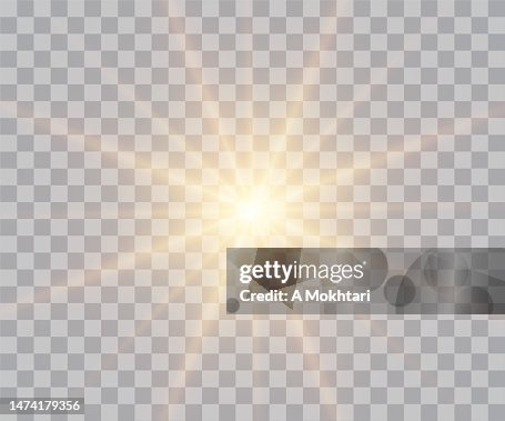 Efecto sol y luz sobre fondo transparente. Efecto sol y luz sobre fondo transparente.