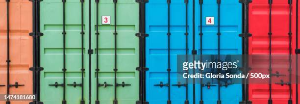 full frame shot of cargo containers,romania - cargo container texture stock pictures, royalty-free photos & images
