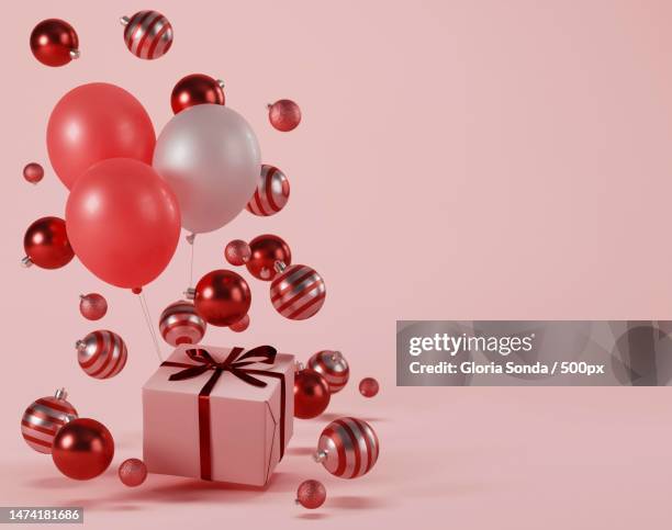 christmas concept with balls copy space,romania - balloon knot stock pictures, royalty-free photos & images