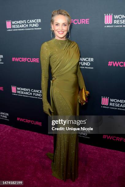 Sharon Stone attends the Women's Cancer Research Fund's An Unforgettable Evening Benefit Gala 2023 - Arrivals at Beverly Wilshire, A Four Seasons...