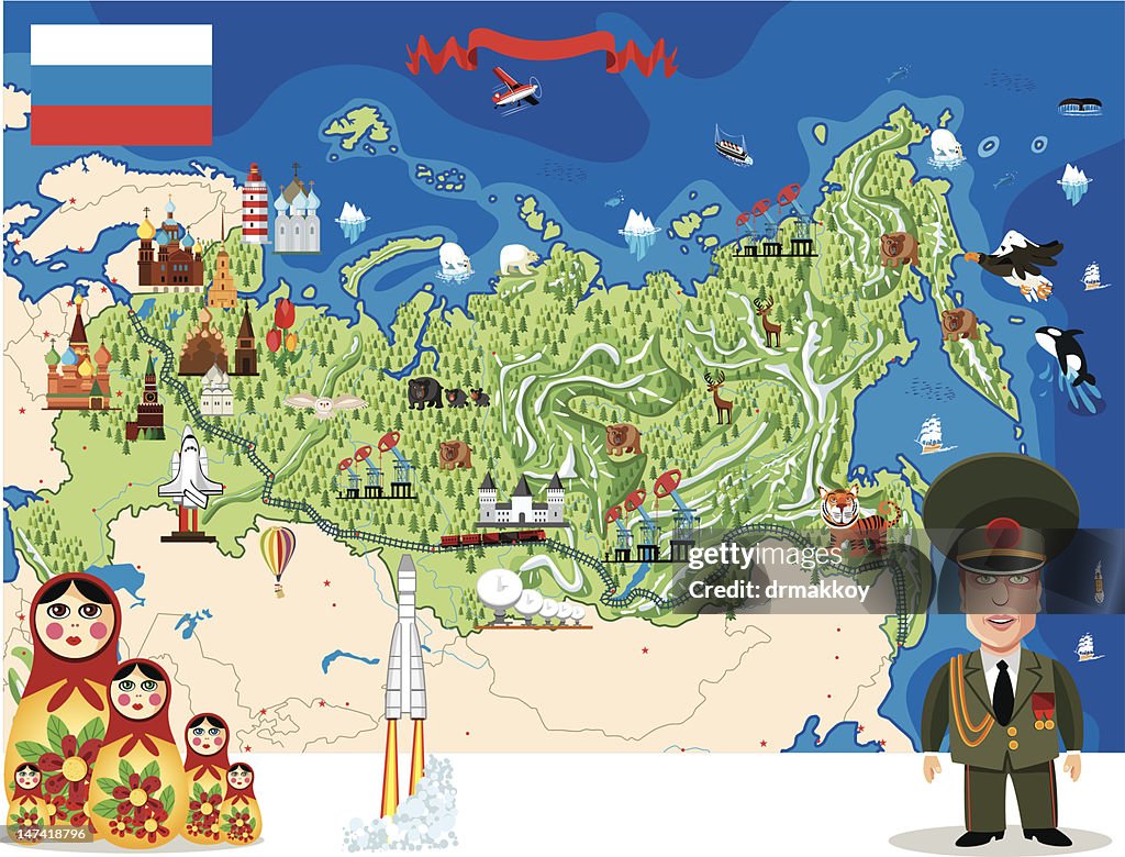 Mulher mapa da Rússia