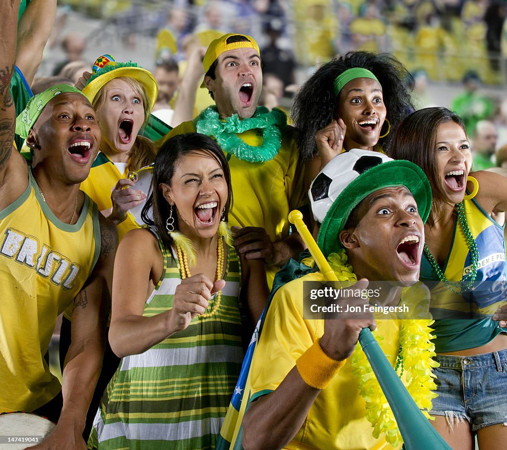Brazilin Fans Brazil Soccer Fans High-Res Stock Photo - Getty Images