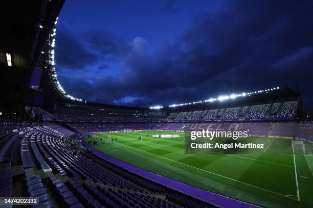 General view inside the stadium prior to the LaLiga Santander match between Real Valladolid CF and Athletic Club at Estadio Municipal Jose Zorrilla...