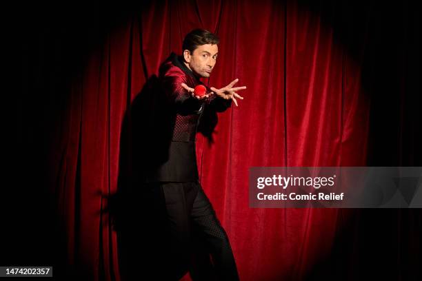 Photographed here David Tennant during the Red Nose Day night of TV for Comic Relief on March 17, 2023 in Manchester, England. Live from MediaCityUk...