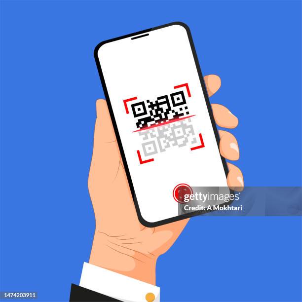 Phone Code Graphic Scan The Qr Code With A Smartphone High-Res Vector Graphic - Getty Images