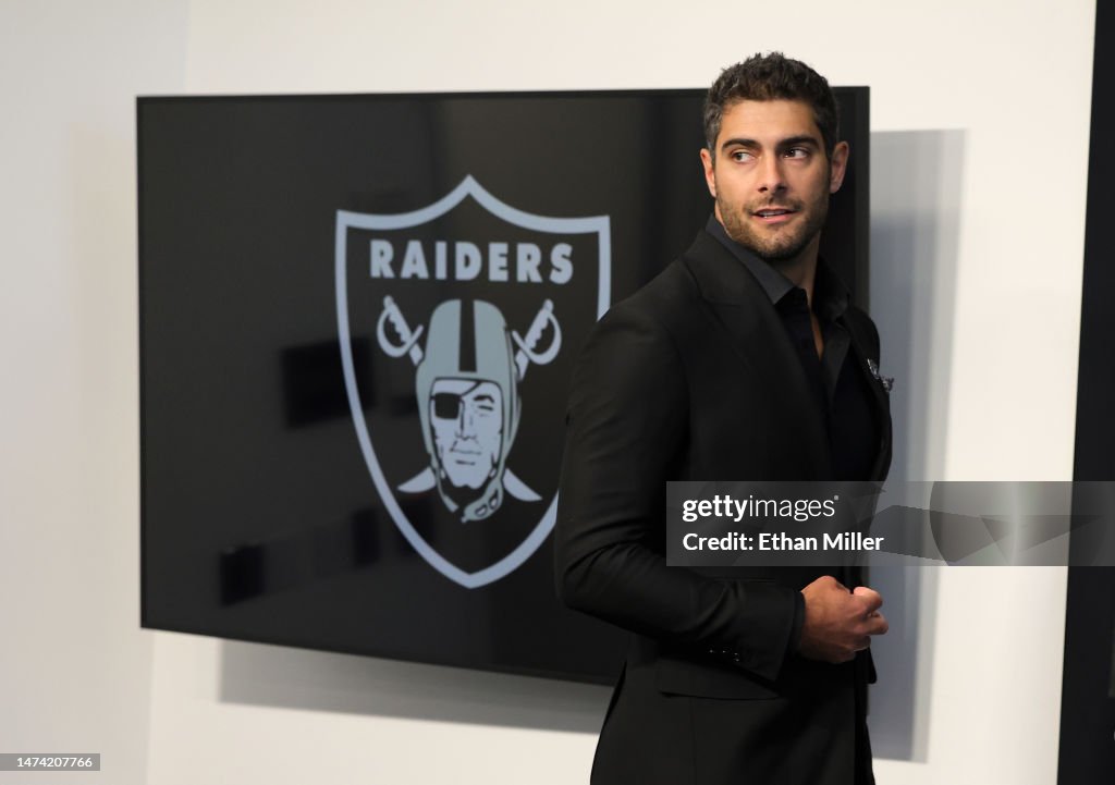 Las Vegas Raiders Introduce Jimmy Garoppolo