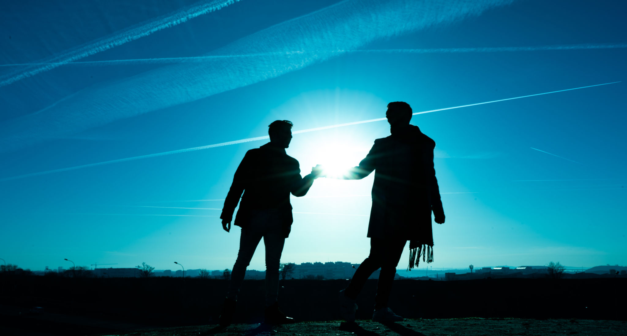 dos personas reunión