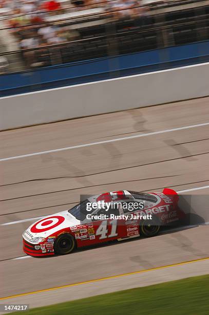 Jimmy Spencer, driver of the Ganassi Racing Dodge Intrepid R/T, in action during practice for the EA Sports 500 at Talladega Superspeedway on October...