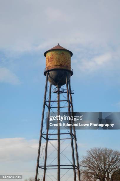 semiahmoo water tower landmark of the semiahmoo spit. - dessa blaine - fotografias e filmes do acervo