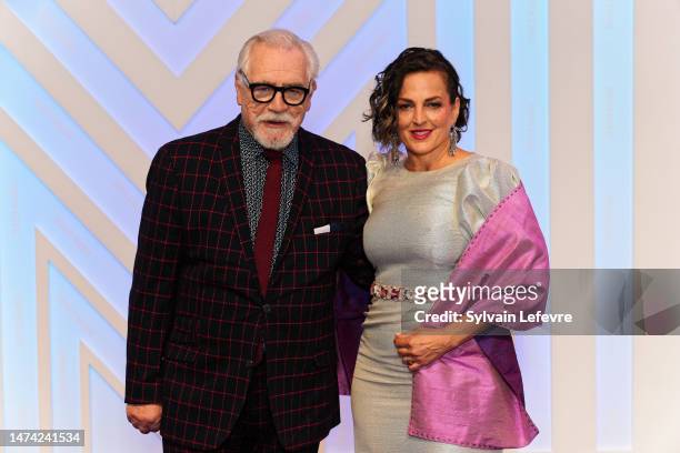 Brian Cox and Nicole Ansari-Cox attend the opening ceremony during the Series Mania Festival 2023 on March 17, 2023 in Lille, France.