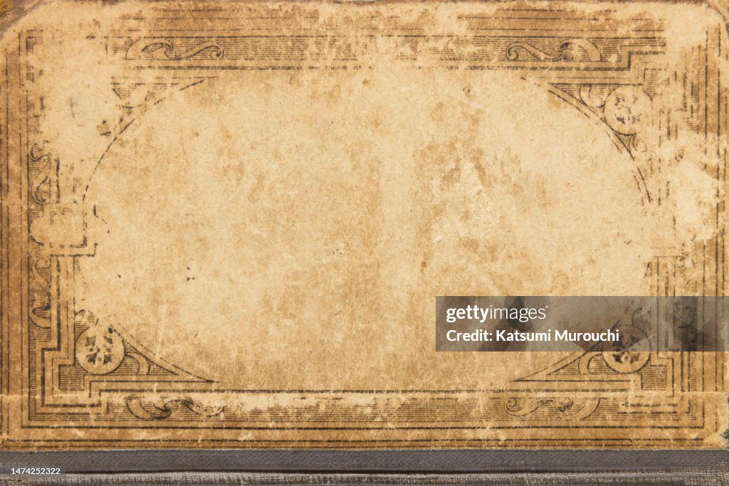 Old book cover with classy frame background