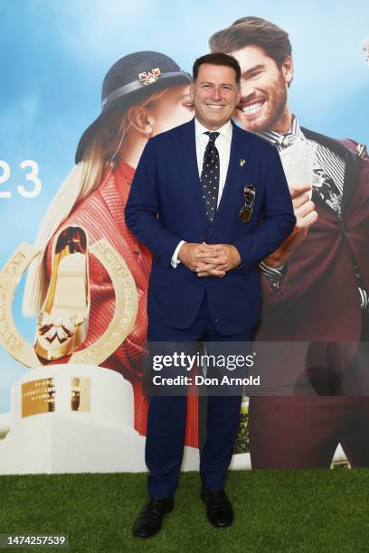 Karl Stefanovic attends Longines Golden Slipper Day at Rosehill Gardens on March 18, 2023 in Sydney, Australia.