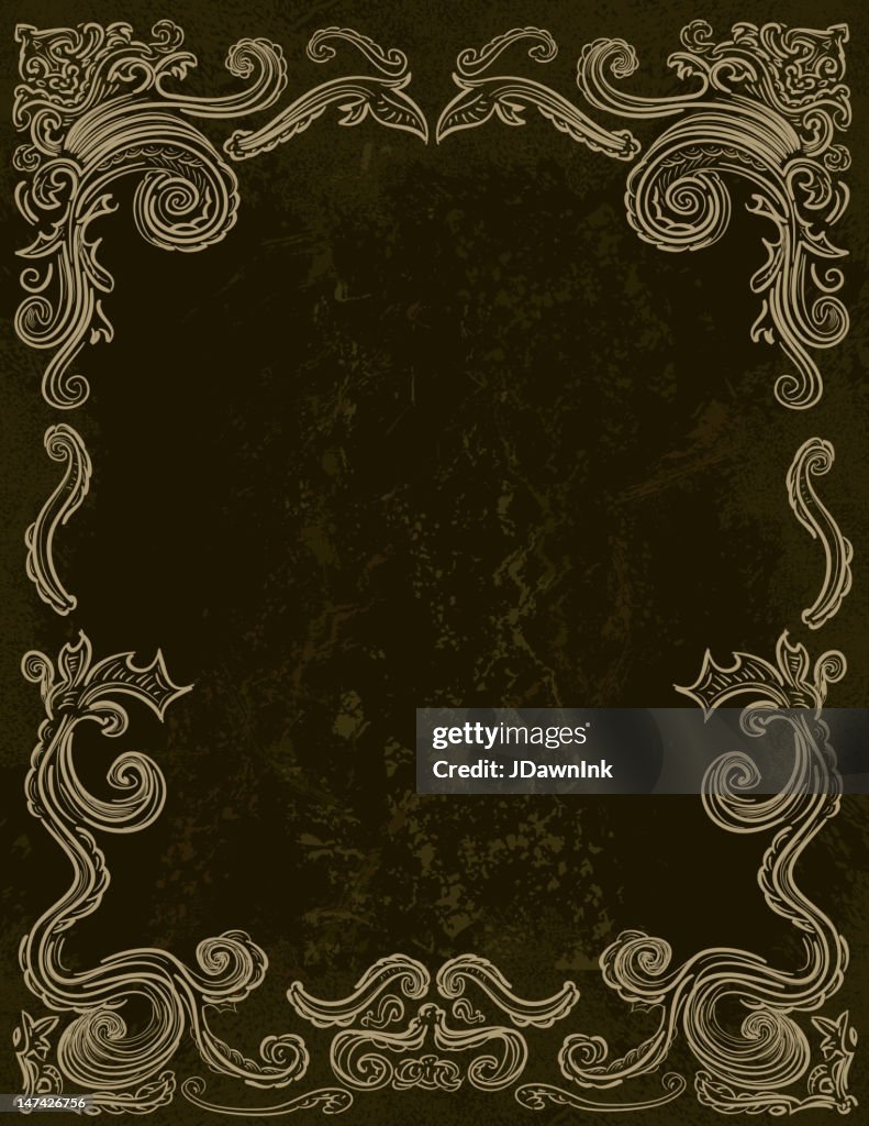 Victorian frame scroll background
