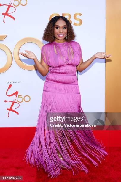 Angell Conwell attends Red carpet event for the 50th Anniversary of Daytime’s Drama "The Young and The Restless" at Vibiana on March 17, 2023 in Los...
