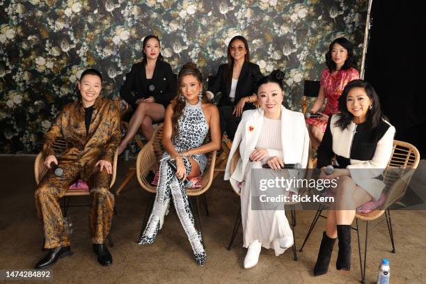 Sabrina Wu, Teresa Hsiao, Ashley Park, Adele Lim, Sherry Cola, Cherry Chevapravatdummrong and Stephanie Hsu attend the "Joy Ride" Conversation With...